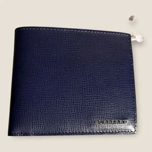 Burberry Blue Leather Key & Card Holder